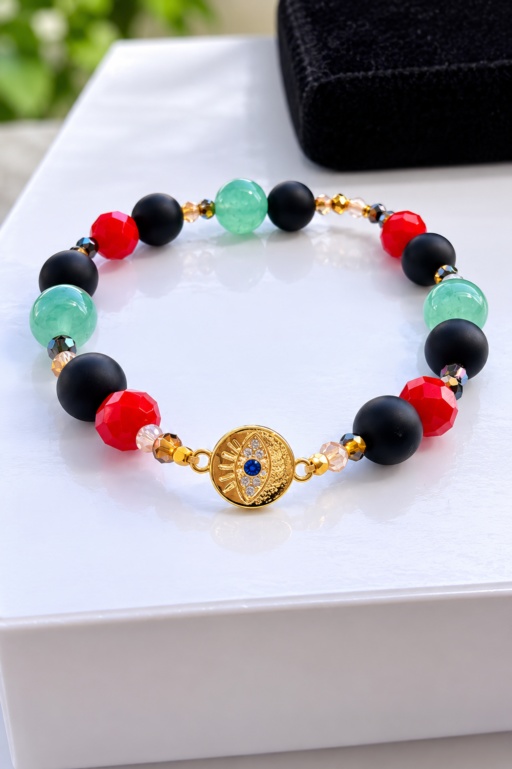 Palestine Bracelet Evil Eye Beaded Handmade Women Support